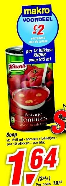 Promoties Soep - Knorr - Geldig van 23/05/2012 tot 05/06/2012 bij Makro