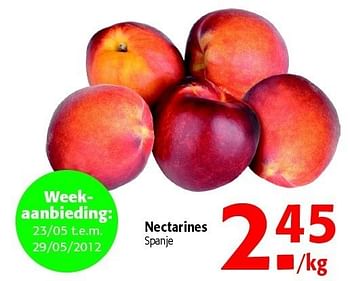 Promoties Nectarines spanje - Huismerk - Alvo - Geldig van 23/05/2012 tot 29/05/2012 bij Alvo