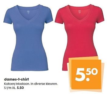 Promoties Dames-t-shirt - Huismerk - Hema - Geldig van 23/05/2012 tot 05/06/2012 bij Hema