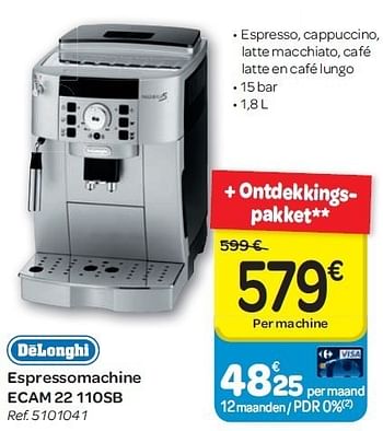 Promoties Espressomachine ecam?22?110sb - Delonghi - Geldig van 23/05/2012 tot 04/06/2012 bij Carrefour