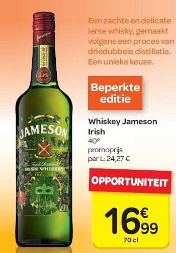 Promoties Whiskey jameson irish - Jameson - Geldig van 23/05/2012 tot 04/06/2012 bij Carrefour
