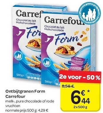 Promoties Ontbijtgranen form carrefour - Carrefour - Geldig van 23/05/2012 tot 04/06/2012 bij Carrefour