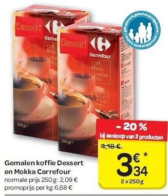 Promotions Gemalen koffie dessert en mokka carrefour - Kellogg's - Valide de 23/05/2012 à 04/06/2012 chez Carrefour