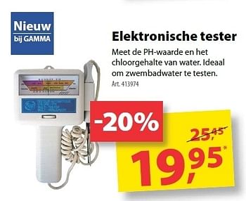 Promotions Elektronische tester - Produit maison - Gamma - Valide de 23/05/2012 à 04/06/2012 chez Gamma