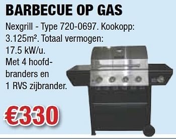 Promoties Barbecue op gas nexgrill type 720-0697 - Nexgrill - Geldig van 24/05/2012 tot 06/06/2012 bij Cevo Market