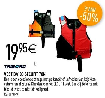 Promoties Vest ba100 secufit 70n - Tribord - Geldig van 02/06/2012 tot 23/06/2012 bij Decathlon