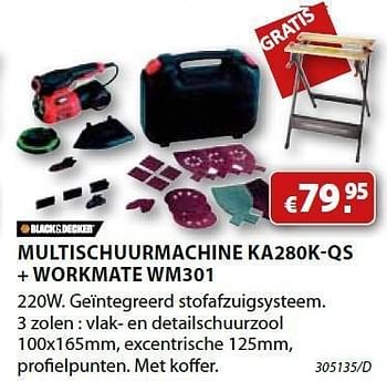Promoties Multischuurmachine ka280k-qs - Black & Decker - Geldig van 04/06/2012 tot 15/07/2012 bij Group Meno