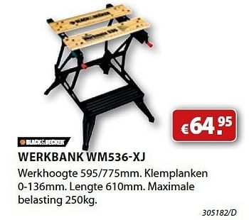Promoties Werkbank wm536-xj - Black & Decker - Geldig van 04/06/2012 tot 15/07/2012 bij Group Meno
