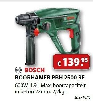 Promoties Boorhamer pbh 2500 re - Bosch - Geldig van 04/06/2012 tot 15/07/2012 bij Group Meno