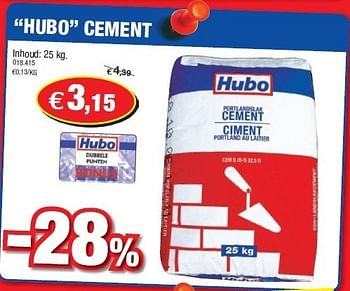 Promoties Hubo cement - Huismerk - Hubo  - Geldig van 06/06/2012 tot 17/06/2012 bij Hubo