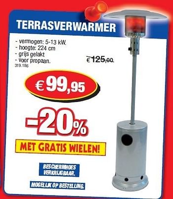 Promoties Terrasverwarmer - Huismerk - Hubo  - Geldig van 06/06/2012 tot 17/06/2012 bij Hubo