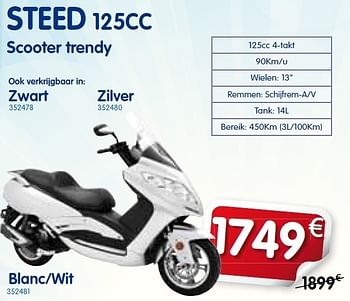 Promoties Steed 125cc scooter trendy - Steed - Geldig van 07/06/2012 tot 07/07/2012 bij Auto 5
