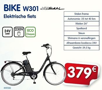 Promoties Bike w301 elektrische fiets - Wayscrall - Geldig van 07/06/2012 tot 07/07/2012 bij Auto 5