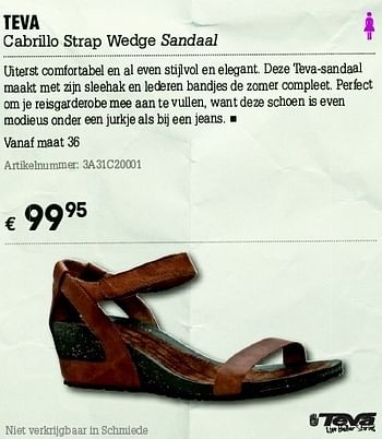 Promoties Cabrillo strap wedge sandaal - Teva - Geldig van 07/06/2012 tot 01/07/2012 bij A.S.Adventure