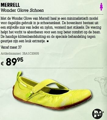 Promoties Merrell wonder glove schoen - Merrell - Geldig van 07/06/2012 tot 01/07/2012 bij A.S.Adventure