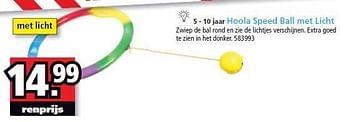 Promoties Hoola speed ball met licht - Huismerk - Intertoys - Geldig van 25/06/2012 tot 15/07/2012 bij Intertoys
