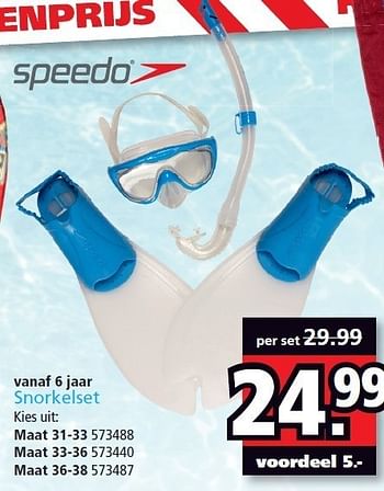 Promoties Snorkelset maat 31-33 573488 - Speedo - Geldig van 25/06/2012 tot 15/07/2012 bij Intertoys