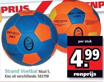Promoties Strand voetbal maat 5 - Huismerk - Intertoys - Geldig van 25/06/2012 tot 15/07/2012 bij Intertoys