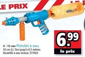 Promotions 4 - 12 ans pistolet à eau - Produit Maison - Intertoys - Valide de 25/06/2012 à 15/07/2012 chez Intertoys