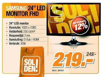 Promotions Samsung 24inch ked monitor fhd - Samsung - Valide de 27/06/2012 à 18/07/2012 chez Auva