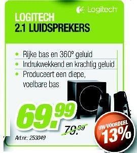 Promotions Logitech 2.1 luidsprekers - Logitech - Valide de 27/06/2012 à 18/07/2012 chez Auva