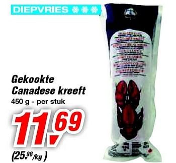 Promoties Gekookte canadese kreeft - Huismerk - Makro - Geldig van 30/06/2012 tot 17/07/2012 bij Makro