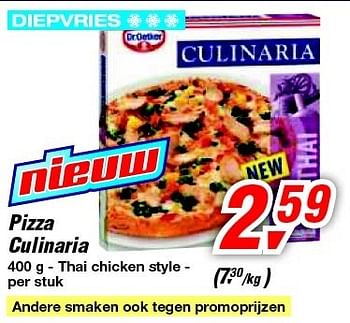 Promoties Pizza culinaria - Dr. Oetker - Geldig van 30/06/2012 tot 17/07/2012 bij Makro