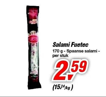 Promotions Salami fuetec - Fuetec - Valide de 30/06/2012 à 17/07/2012 chez Makro