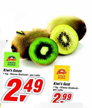 Promoties Kiwi`s green - Huismerk - Makro - Geldig van 30/06/2012 tot 17/07/2012 bij Makro
