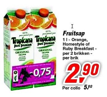 Promoties Fruitsap - Tropicana - Geldig van 30/06/2012 tot 17/07/2012 bij Makro