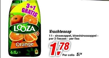 Promoties Vruchtensap sinaasappel, bloedsinaasappel - Looza - Geldig van 30/06/2012 tot 17/07/2012 bij Makro