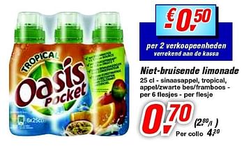 Promoties Niet-bruisende limonade - Oasis - Geldig van 30/06/2012 tot 17/07/2012 bij Makro
