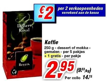 Promoties Koffie dessert of mokka - Beyers - Geldig van 30/06/2012 tot 17/07/2012 bij Makro