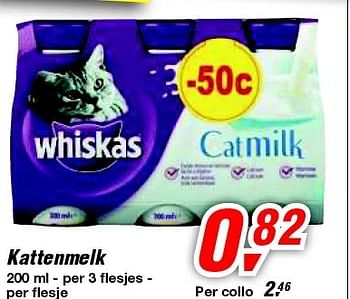 Promotions Kattenmelk - Whiskas - Valide de 30/06/2012 à 17/07/2012 chez Makro