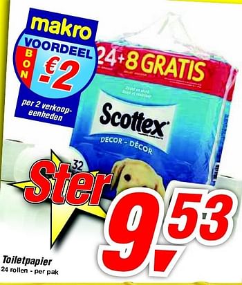 Promoties Toiletpapier - Scottex - Geldig van 30/06/2012 tot 17/07/2012 bij Makro