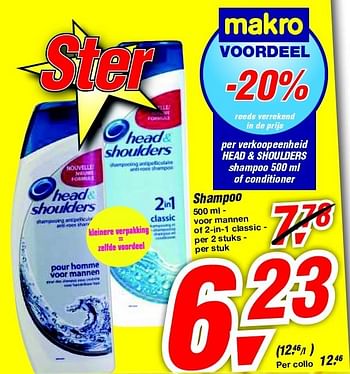 Promoties Shampoo - Head & Shoulders - Geldig van 30/06/2012 tot 17/07/2012 bij Makro