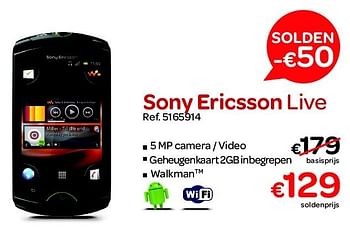 Promoties Sony ericsson live - Sony Ericsson - Geldig van 30/06/2012 tot 31/07/2012 bij Carrefour