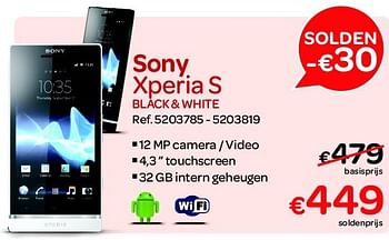 Promoties Sony xperia s black + white - Nokia - Geldig van 30/06/2012 tot 31/07/2012 bij Carrefour