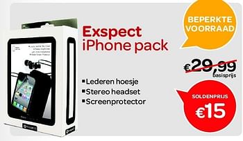 Promoties Exspect iphone pack - Apple - Geldig van 30/06/2012 tot 31/07/2012 bij Carrefour