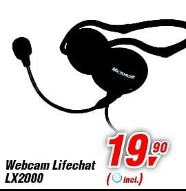 Promoties Webcam lifechat lx2000 - Microsoft - Geldig van 30/06/2012 tot 17/07/2012 bij Makro