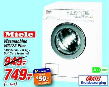 Promotions Miele wasmachine w3123 plus - Miele - Valide de 30/06/2012 à 17/07/2012 chez Makro
