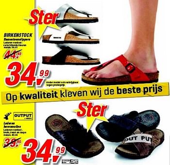 Promoties Dames teenslippers - Birkenstock - Geldig van 30/06/2012 tot 17/07/2012 bij Makro