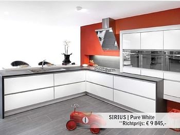 Promotions Sirius pure white - Produit maison - Cuisines Dovy - Valide de 01/07/2012 à 31/08/2012 chez Cuisines Dovy