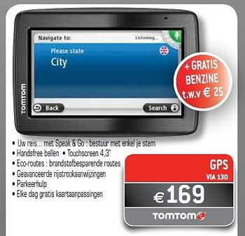 Promoties Tomtom gps via 130 - TomTom - Geldig van 01/07/2012 tot 31/07/2012 bij Exellent