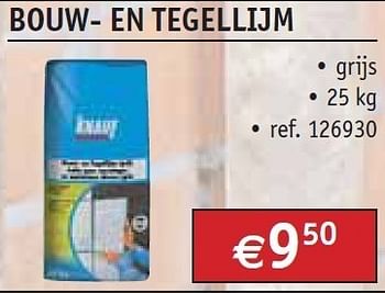 Promoties Bouw- en tegellijm - Knauf - Geldig van 02/07/2012 tot 31/07/2012 bij Bouwcenter Frans Vlaeminck