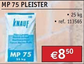Promoties Mp 75 pleister - Knauf - Geldig van 02/07/2012 tot 31/07/2012 bij Bouwcenter Frans Vlaeminck