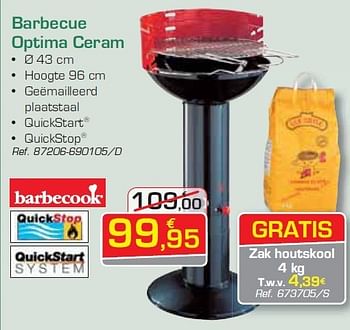 Promoties Barbecue optima ceram - Barbecook - Geldig van 02/07/2012 tot 28/07/2012 bij Group Meno