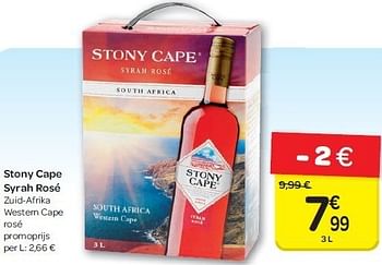 Promoties Stony cape syrah rosé - Rosé wijnen - Geldig van 04/07/2012 tot 16/07/2012 bij Carrefour