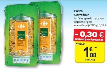 Promoties Pasta carrefour - Carrefour - Geldig van 04/07/2012 tot 16/07/2012 bij Carrefour