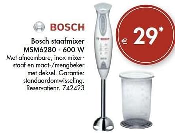Promoties Bosch staafmixer msm6280 - Bosch - Geldig van 04/07/2012 tot 17/07/2012 bij Colruyt